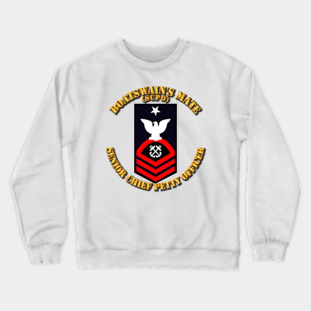 Navy - SCPO - Blue - Red with Txt Crewneck Sweatshirt by twix123844